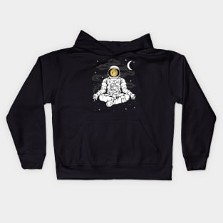 Astronaut Yoga Dogecoin DOGE Coin To The Moon Crypto Token Cryptocurrency Blockchain Wallet Birthday Gift For Men Women Kids Kids Hoodie